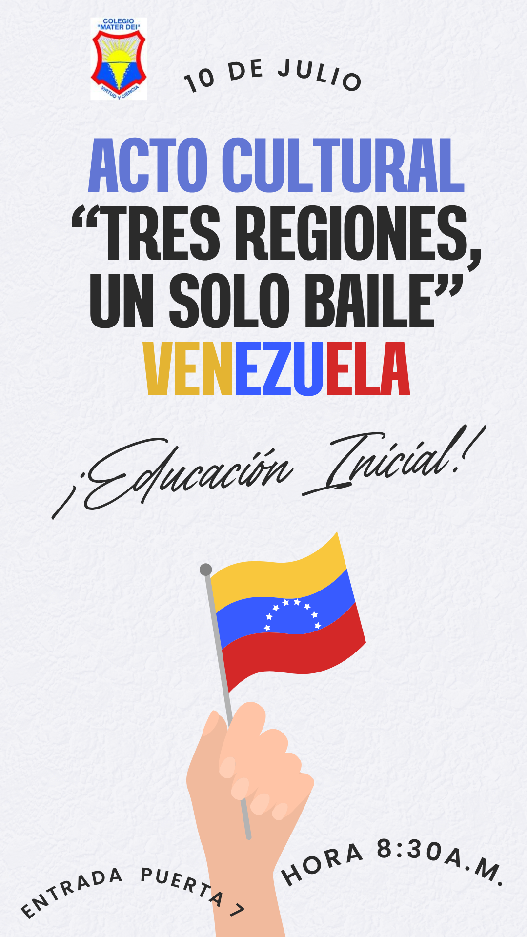 Actos Culturales Educación Inicial y Primaria «Invitación»